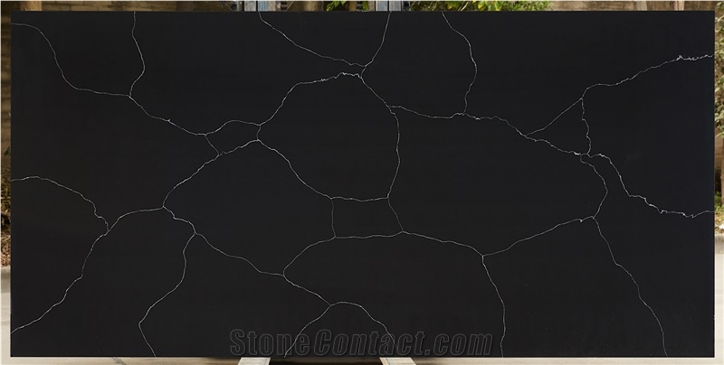 Black Quartz Nero Marquina 05 Quartz Tiles&Slabs Flooring&Walling