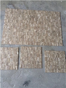 China Emperador Light / Marble Linear Strips Mosaic Tiles