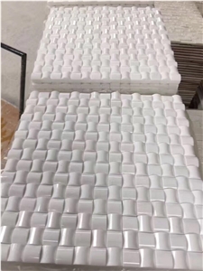 Han White Marble Mosaic / Different Styles Wall & Floor Mosaic Tiles