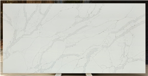 White Quartz Slab Statuario Maximus 01 Vm-17121 Quartz Tiles Flooring