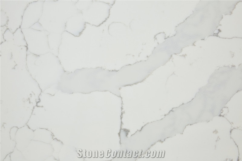 White Quartz Slab Statuario Maximus 01 Vm-17121 Quartz Tiles Flooring