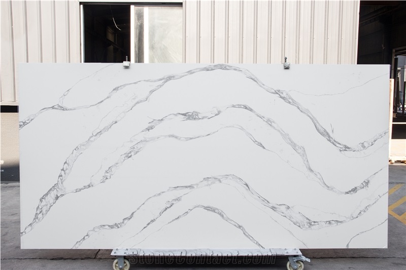 White Quartz Xka1206-Calacatta Oceana Quartz Tiles&Slabs Flooring