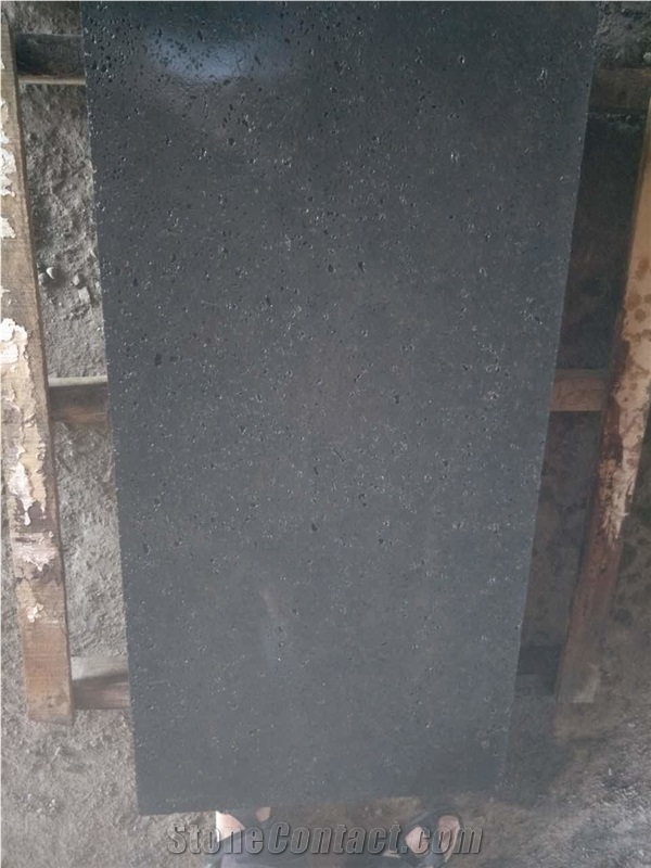 Chinese Gray Basalt Stone Lavastone Pearl Black Flamed Basal Tiles