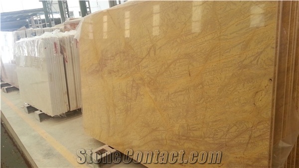 Amarillo Triana Yellow Marble Slab Floor Covering Tiles, Walling Tiles