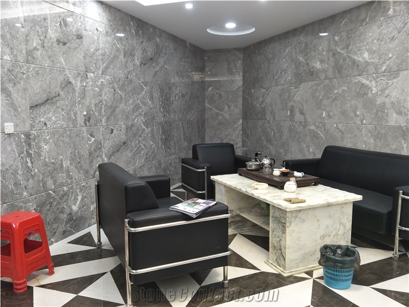 Athena Grey Marble Slabs Tiles Office Decoration Stone