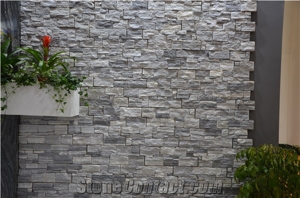 Beautiful China White and Grey Marble/Cultured Stone with Split Face