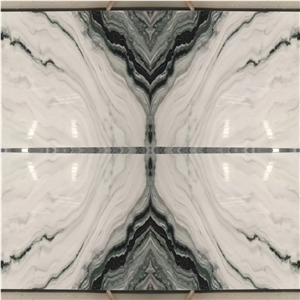 Beautiful White and Black Marble Natural Building Stone Flooring
