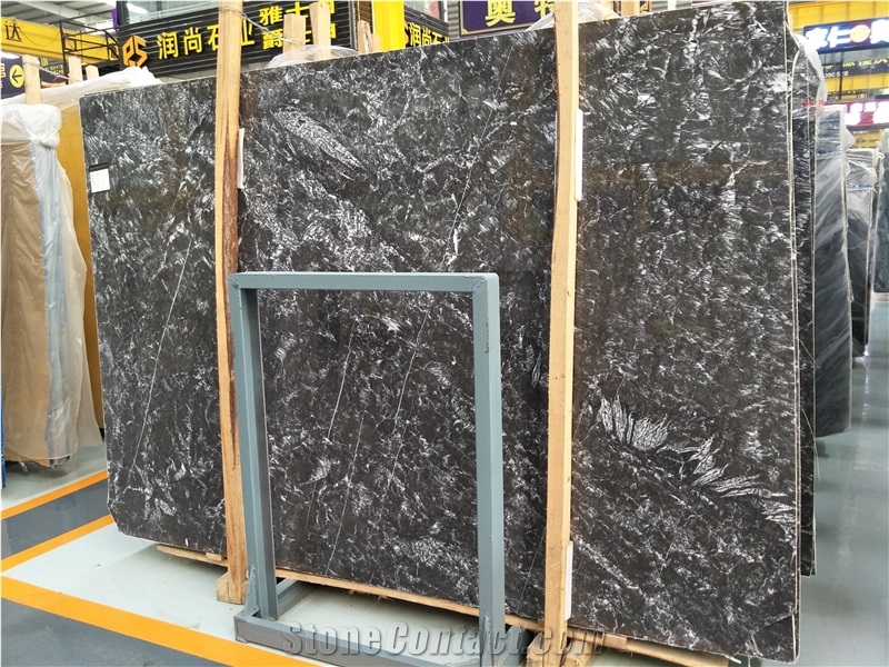 Beauty Dark Grey Marble Slab&Tile for Wall and Floor Application