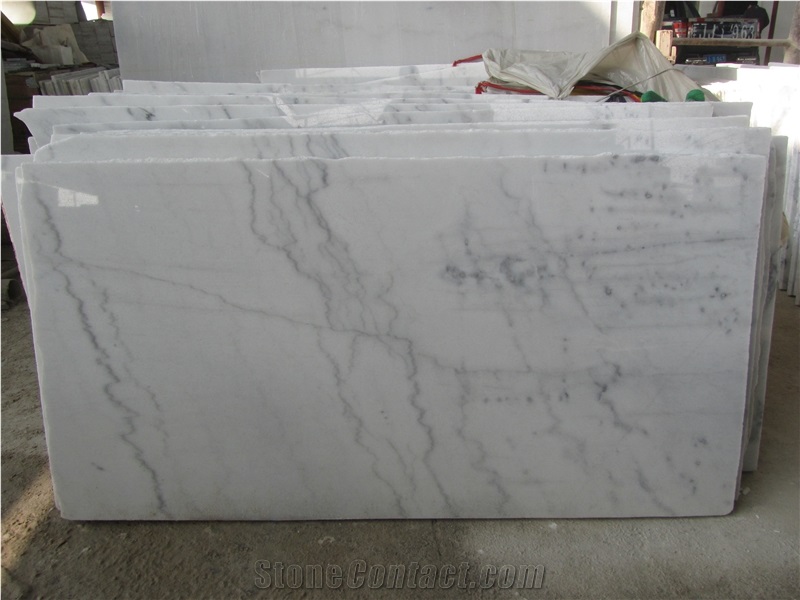 Bianco Carrara Marble, Guangxi White Marble Slabs & Tiles, Wall Marble
