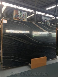 Black Tree Marble Slabs &Tiles,Chinese Grey Marble for Home Decoration