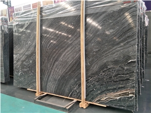 Black Wooden Vein Marble Slabs&Tiles,Chinese Manufactory&Factory Decor