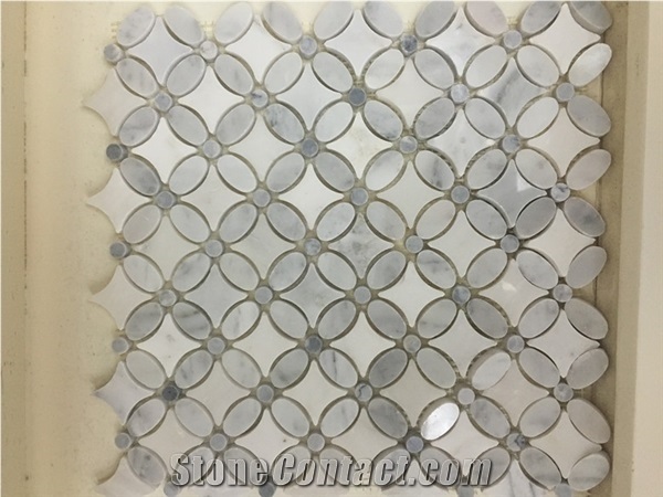 Carrara White/Bianco White Marble Mosaic Kitchen Mosaic Backsplash