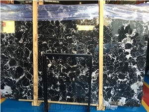 Century Black Ice Marble Slab & Tile for Flooring
