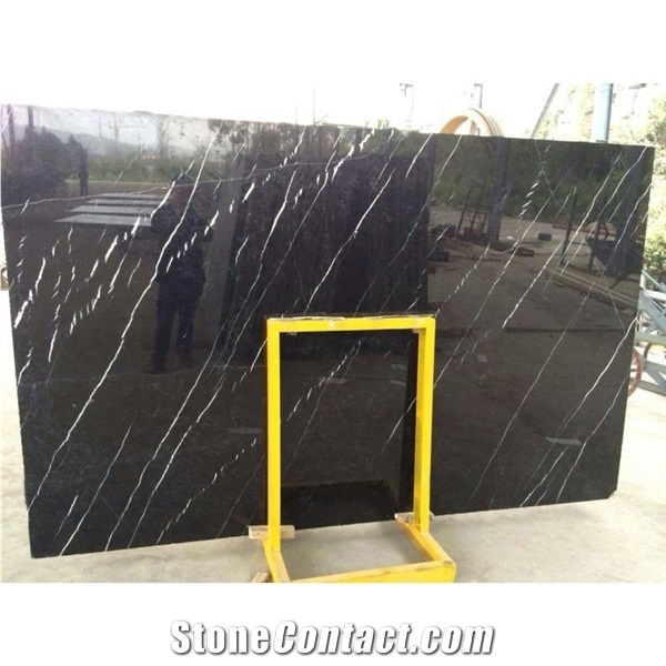China Black Marquina Marble, Exterior/ Interior Wall and Floor Decor