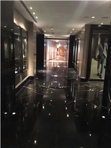 China Black Nero Marquina Marble Slab&Tiles for Floor Covering