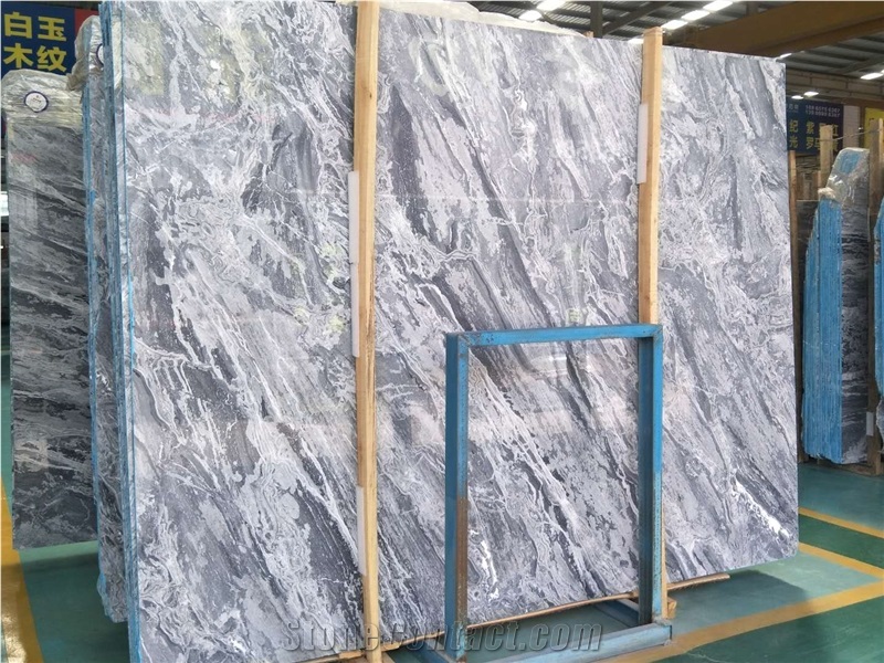 China Building Project Silver Waves Grey Marble for Wall Decoration