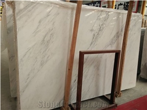 China Eastern White Polished Marble with Grey Veins/Floor Tiles