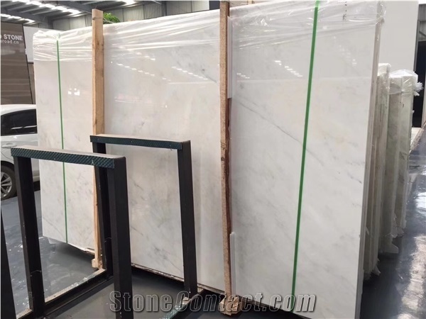 China Eastern White Polished Marble with Grey Veins/Floor Tiles