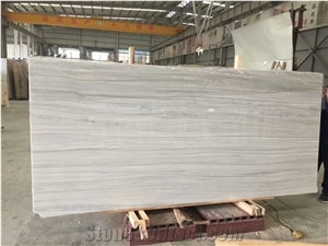China Grey Wooden Marble Slabs for Floor Covering