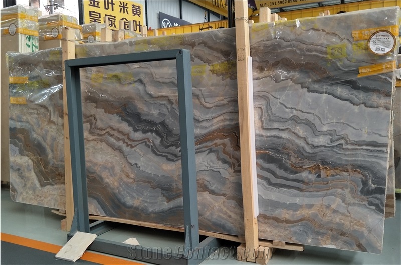 China Palissandro Blue Wave Marble Flooring Tiles for House Decoration