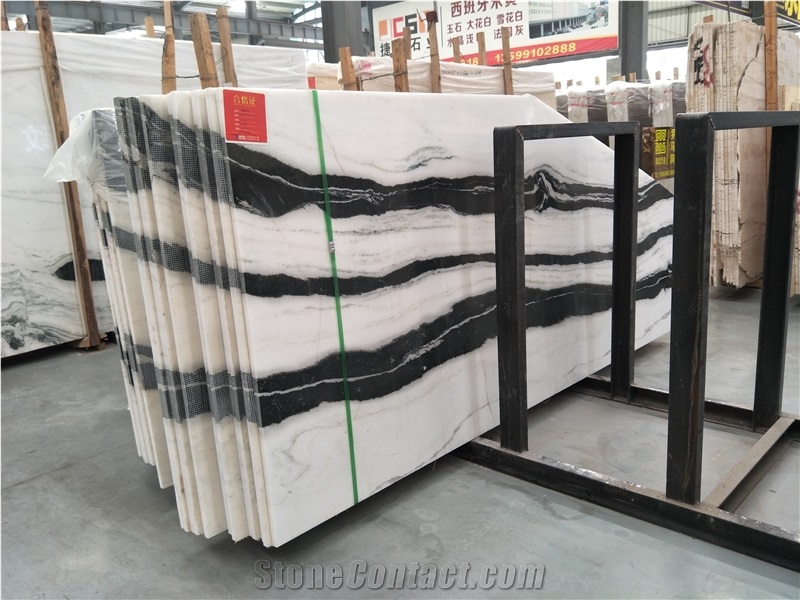 China Panda White Slabs/Black and White Multicolor Marble, House Decor