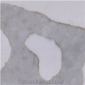 China White Quartz Engineered Stone Artificial Slab Floor Wall Project