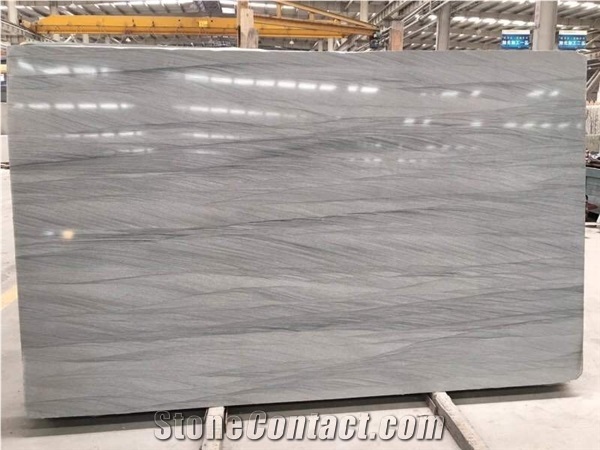 Chinese Factory Polished Cloudy Grey Marble Slabs for Interior Decor