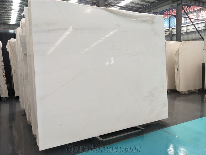 Chinese Han White Solid Marble Slab for Flooring & Wall Decoration