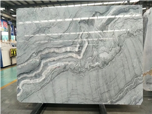 Cloudy Grey Marble Slabs