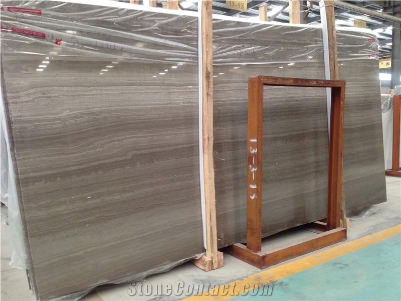 Coffee Wooden Vein Patterns Natural Stone, Brown Marble Slabs Decor