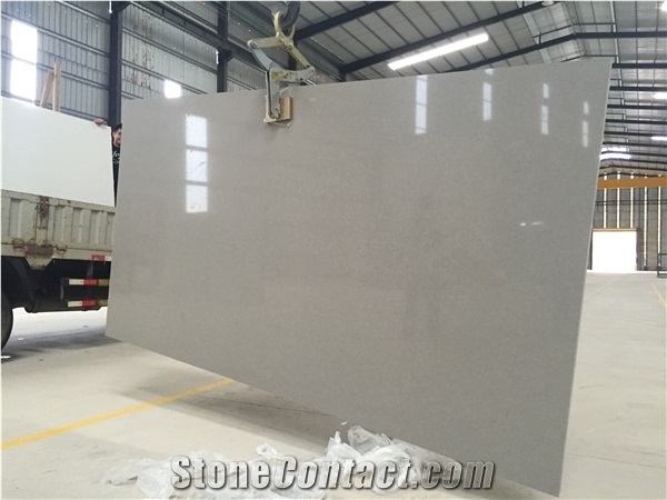 Couldy Grey Quartz Stone Solid Surfaces Polished Slabs & Tiles