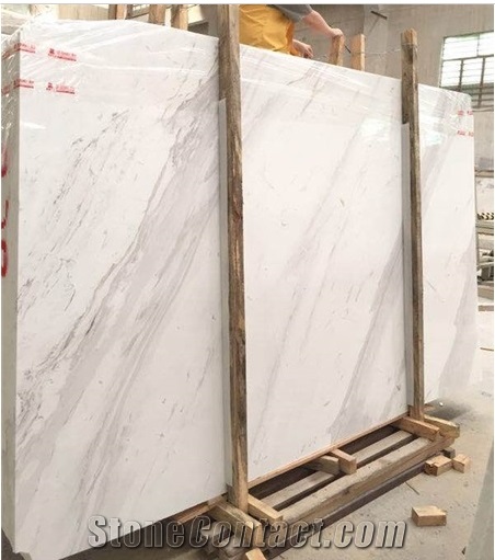 Decoration White Marble with Grey Vein for Home-Waterjet, Living Room