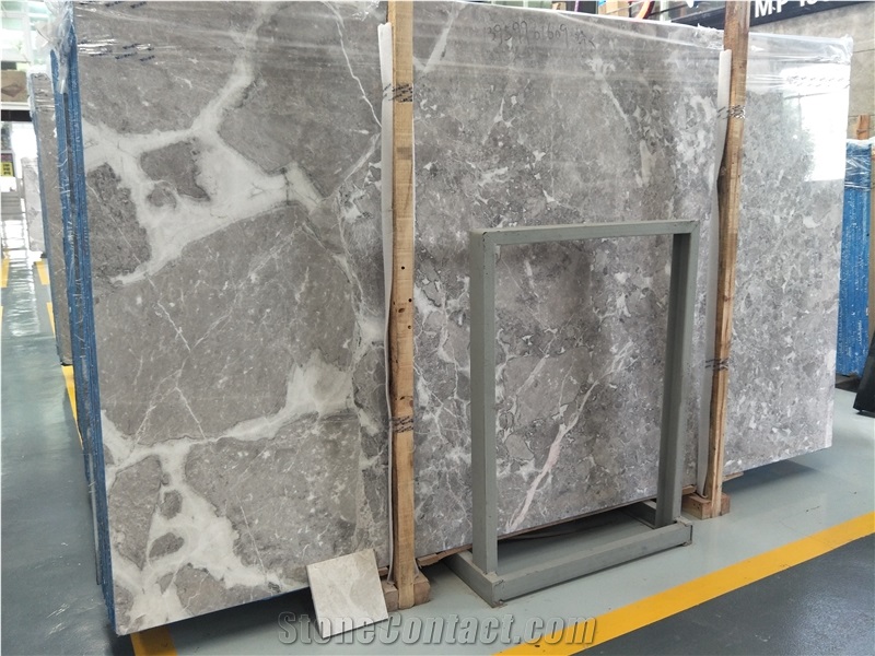 Dora Cloud Grey Marble Slabs and Tiles Polished for Countertops
