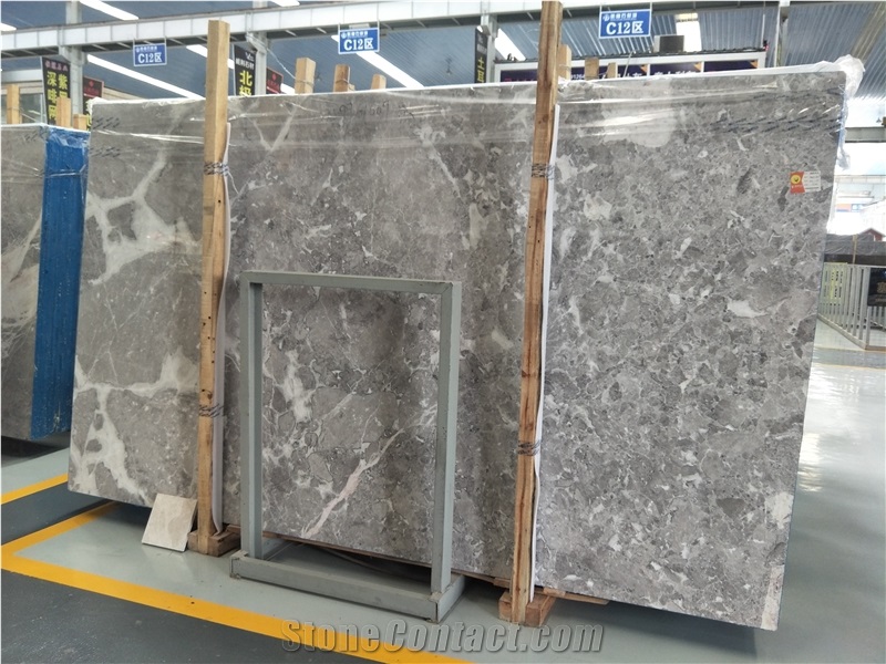 Dora Cloud Grey Marble Slabs and Tiles Polished for Countertops