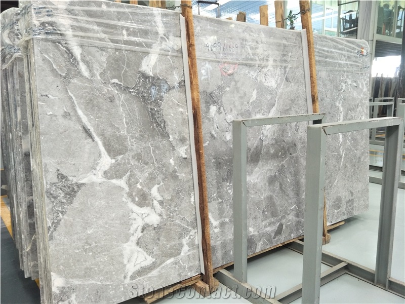 Dora Cloud Grey Marble Slabs Tiles Turkish Natural Stone Material