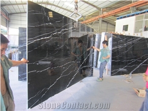 Exterior/ Interior Wall and Floor Decor, China Black Marquina Marble