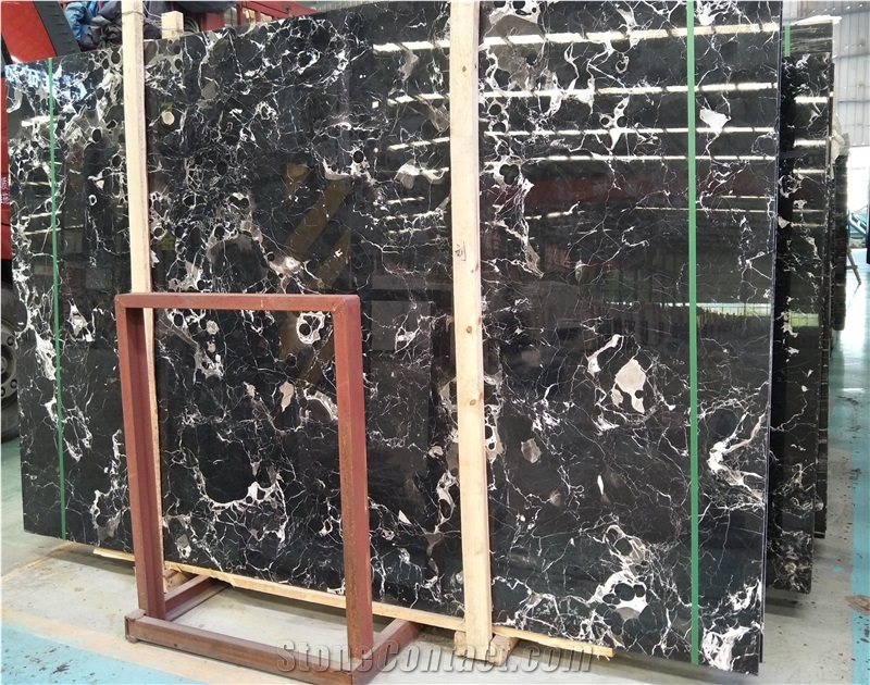 Factory Price Polished Silver Dragon Marble Slabs Multicolor Black