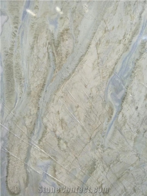 First Choice Blue with White Vein Marble for Countertops
