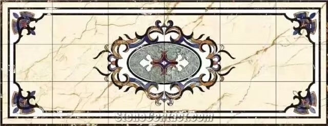 Floor Mosaic Composited Marble Waterjet Medallion/House Decoration