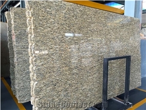 Giallo Santa Cecilia Slabs & Tiles, Brazil Yellow Granite for Flooring