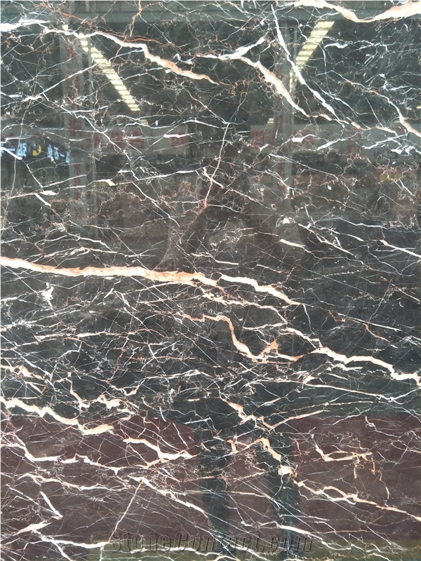 Golden Portoro Black Marble for Room Wall and Floor Covering