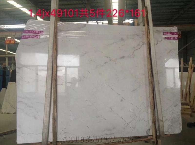 Greece Volakas White Marble for Flooring Tiles Polished