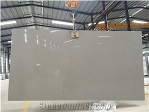 Grey Artificial Quartz Slab Wall Panel Environmental Building Material