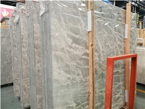 Grey Marble Slabs Machine Cutting Panel Tile for Lobby Floor Covering