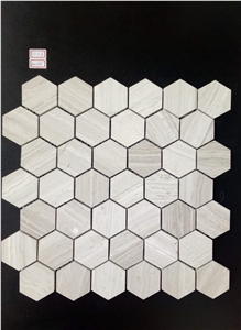 Hexagon Mosaic Marble Tiles Polished Mosaic