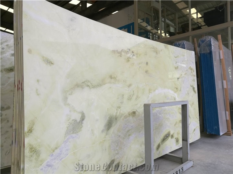 Hot Sell Danton Green Marble Spring Slabs for Multi-Family Project
