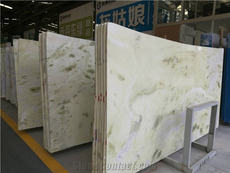 Hot Sell Danton Green Marble Spring Slabs for Multi-Family Project