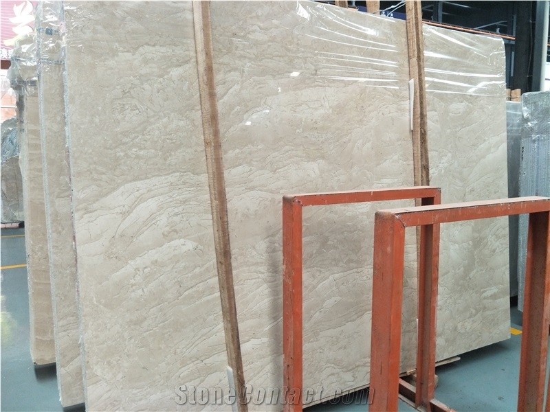 Hotel Building Materials Cream Beige Oman Marble Floor Polishing Slabs