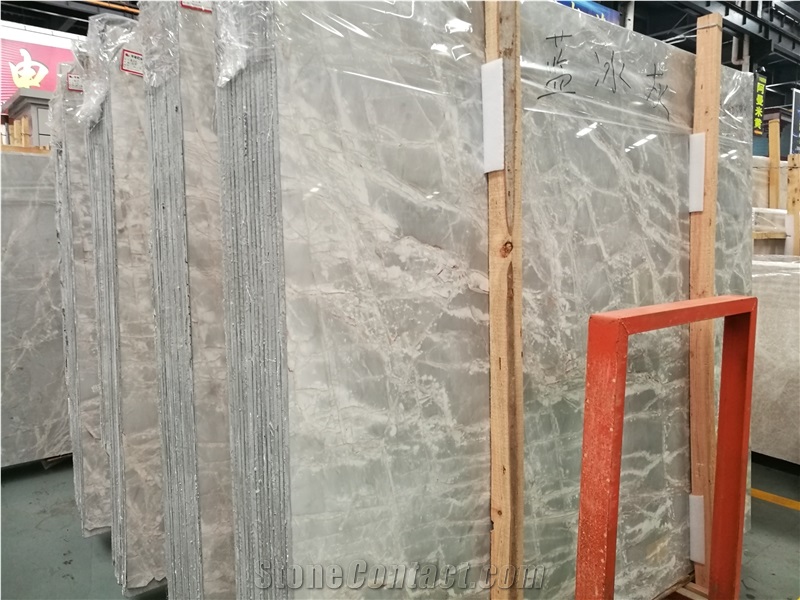 Ice Blue Grey Marble Slabs for Hotel Floor Covering,Wall Cladding