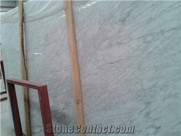 Cheap Bianco Carrara Calacatta White Marble Polished Slab